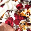 Hoa Double Border Rayon Twill In vải